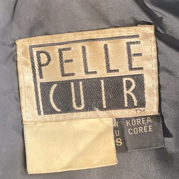 Vintage Pelle Cuir black 90s oversized leather jacket L - Picture 6 of 14